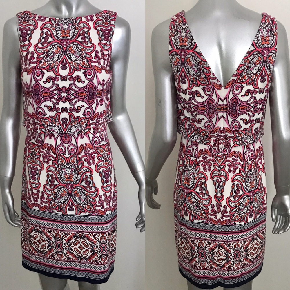 NWT Vince Camuto Pink Popover Dress - Picture 2 of 5